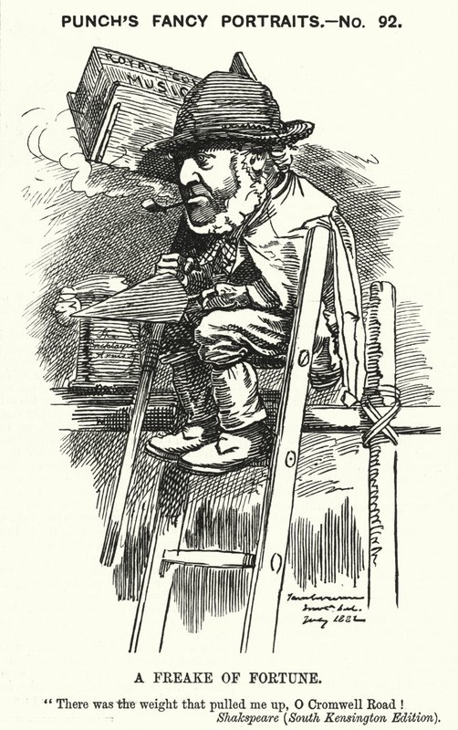 Punch cartoon: Sir Charles James Freake by Edward Linley (after) Sambourne