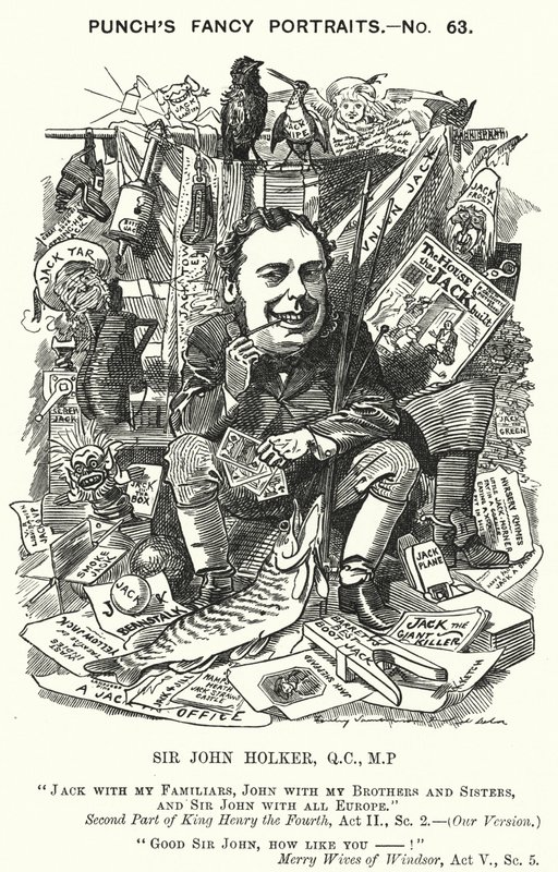 Sir John Holker, English Lawyer and Politician (engraving) by Edward Linley (after) Sambourne