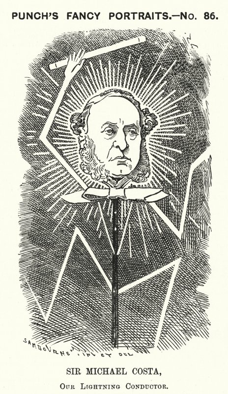 Sir Michael Costa, Italian-born English conductor by Edward Linley (after) Sambourne