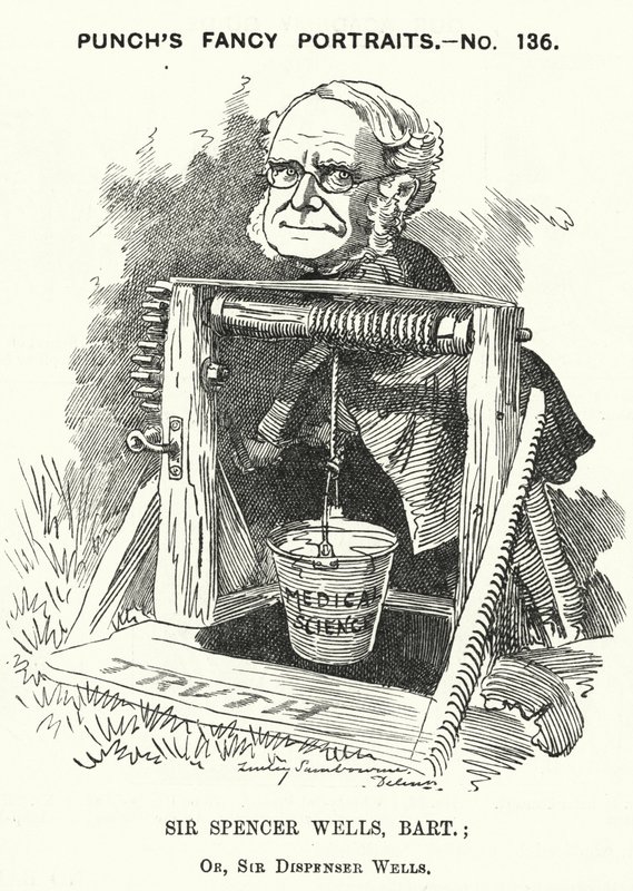 Thomas Spencer Wells, English doctor, surgeon to Queen Victoria by Edward Linley (after) Sambourne