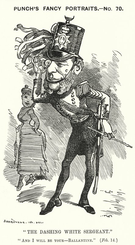 Punch cartoon: William Ballantine, English Serjeant-at-Law by Edward Linley (after) Sambourne