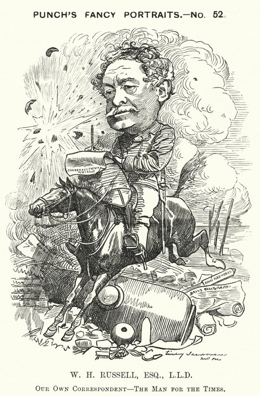 William Howard Russell, Irish journalist and war correspondent by Edward Linley (after) Sambourne