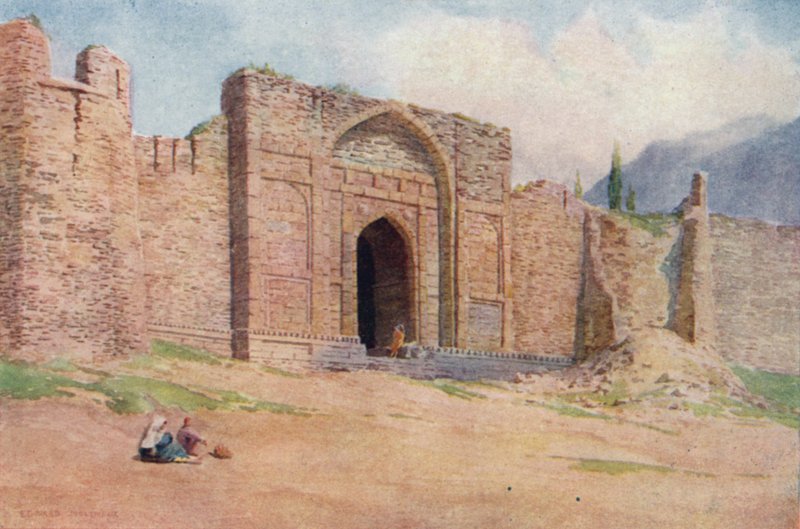 Gate of the Outer Wall, Hari Parbat Fort, Srinagar by Edward Mary Joseph Molyneux