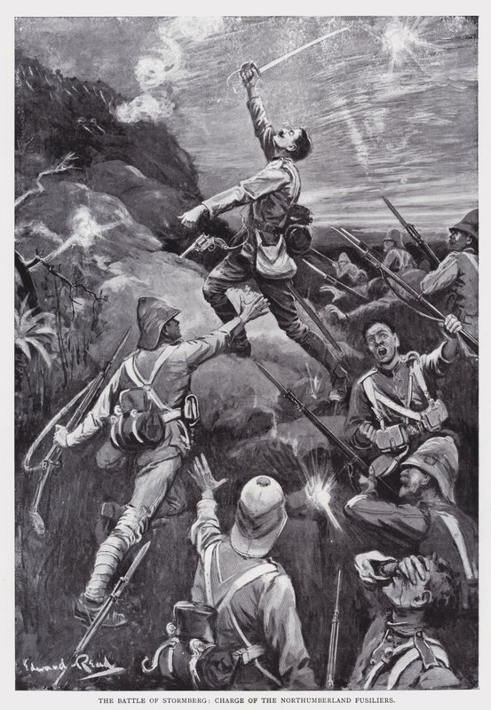 The Battle of Stormberg, charge of the Northumberland Fusiliers by Edward Read