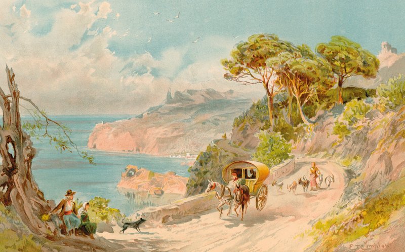Coast Road near Soller, Majorca by Edward Theodore Compton