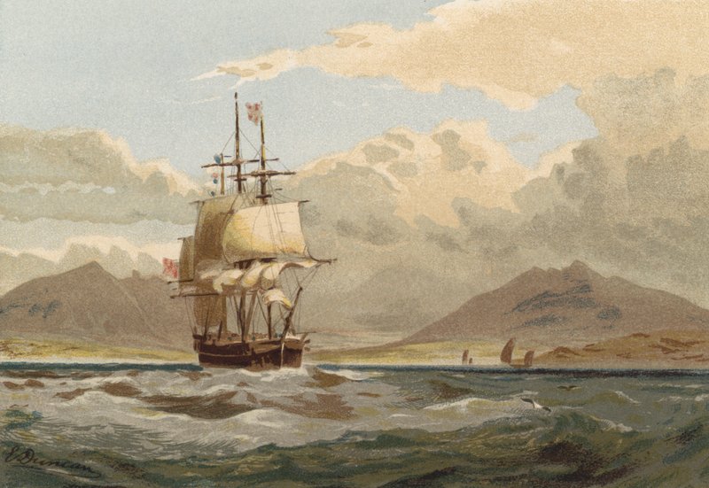Homeward Bound, Off the Isle of Arran by Edward after Duncan