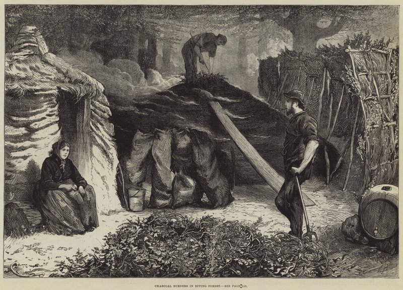 Charcoal Burners in Epping Forest by Edwin Buckman