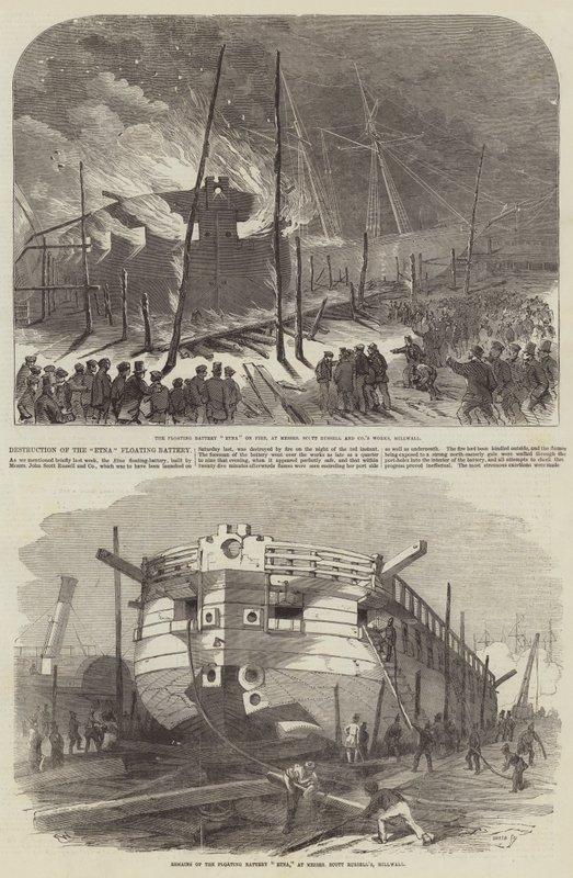 Destruction of the Etna Floating Battery by Edwin Weedon