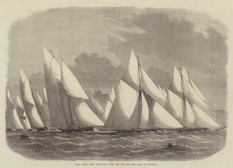 Royal Cinque Ports Yacht Club, Start for the Race from Dover to Boulogne by Edwin Weedon