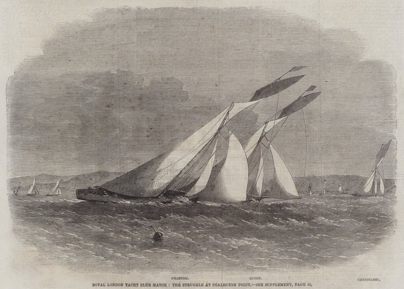 Royal London Yacht Club Match, the Struggle at Coalhouse Point by Edwin Weedon