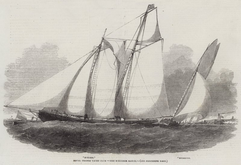 Royal Thames Yacht Club, the Schooner Match by Edwin Weedon