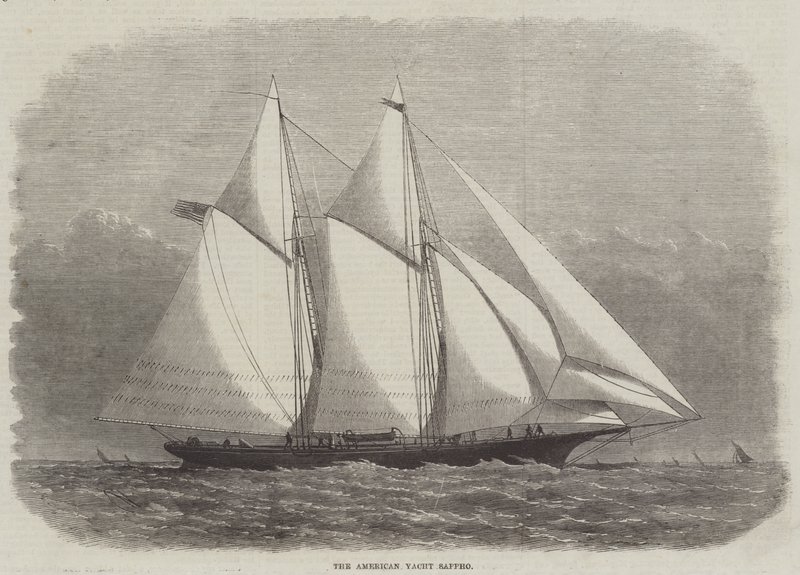 The American Yacht Sappho by Edwin Weedon