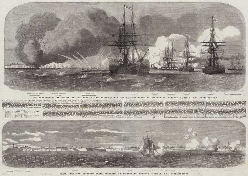 The Bombardment of Odessa by the English and French Steam Squadron by Edwin Weedon