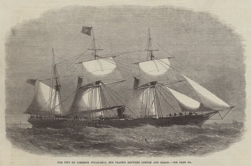 The City of Limerick Steam-Ship, for Traffic between London and Brazil by Edwin Weedon