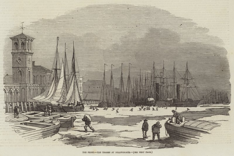 The Frost, the Thames at Billingsgate by Edwin Weedon