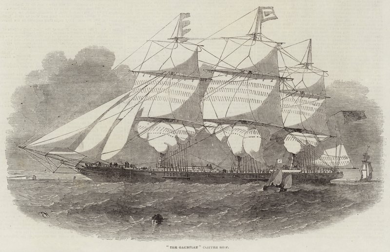 The Gauntlet Clipper Ship by Edwin Weedon