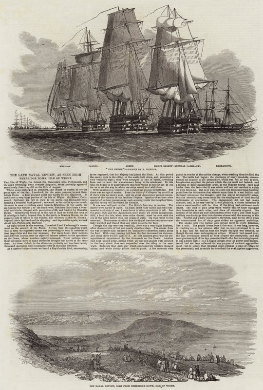 The Late Naval Review, as Seen from Bembridge Down, Isle of Wight by Edwin Weedon