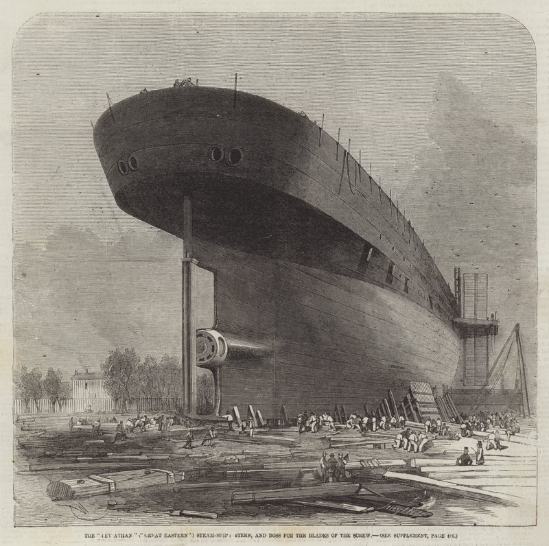 The Leviathan (Great Eastern) Steam-Ship, Stern, and Boss for the Blades of the Screw by Edwin Weedon