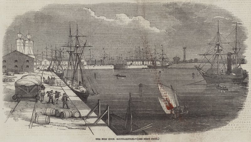 The New Dock, Southampton by Edwin Weedon
