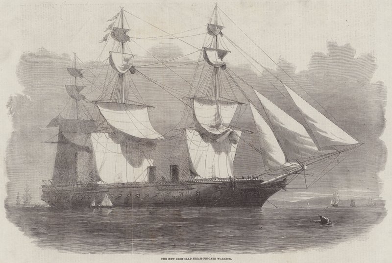 The New Iron Clad Steam-Frigate Warrior by Edwin Weedon