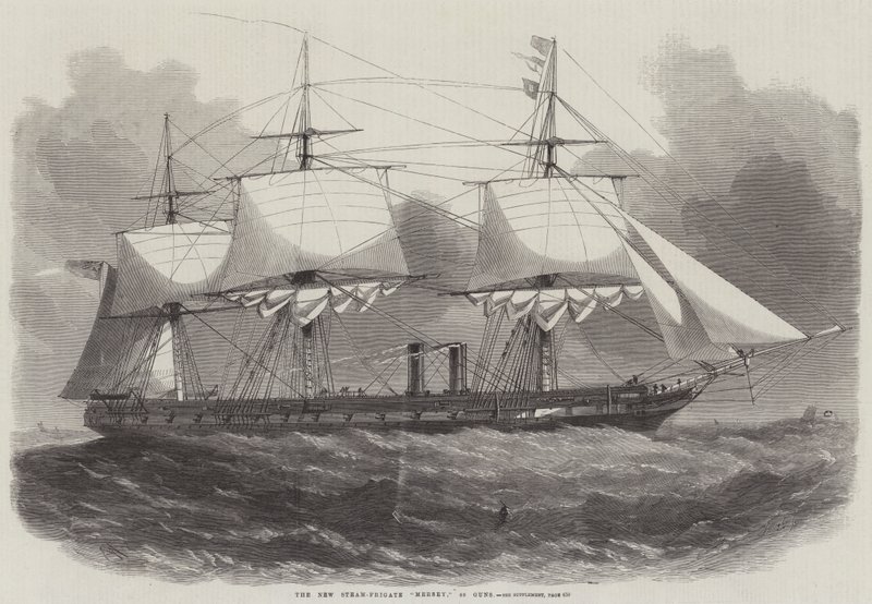 The New Steam-Frigate Mersey, 40 Guns by Edwin Weedon