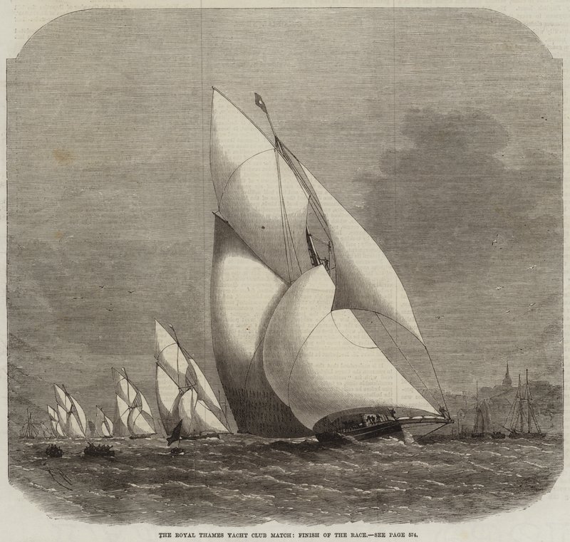 The Royal Thames Yacht Club Match, Finish of the Race by Edwin Weedon