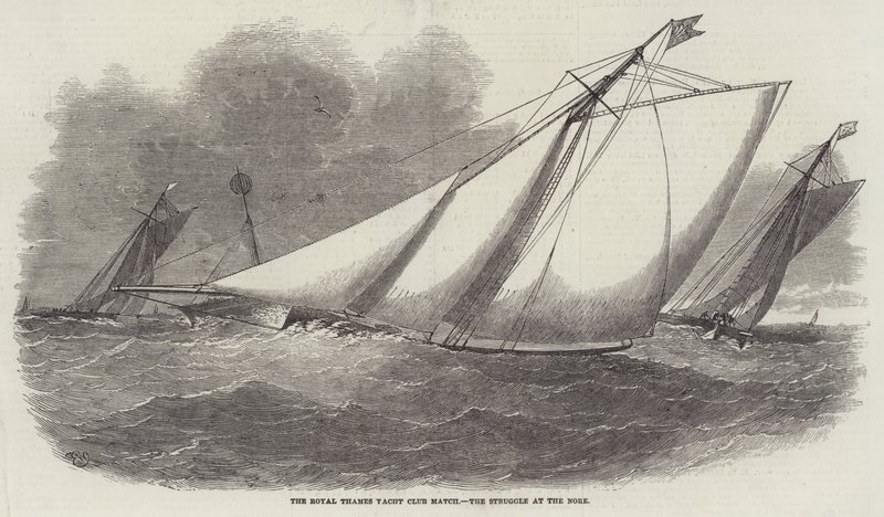 The Royal Thames Yacht Club Match, the Struggle at the Nore by Edwin Weedon