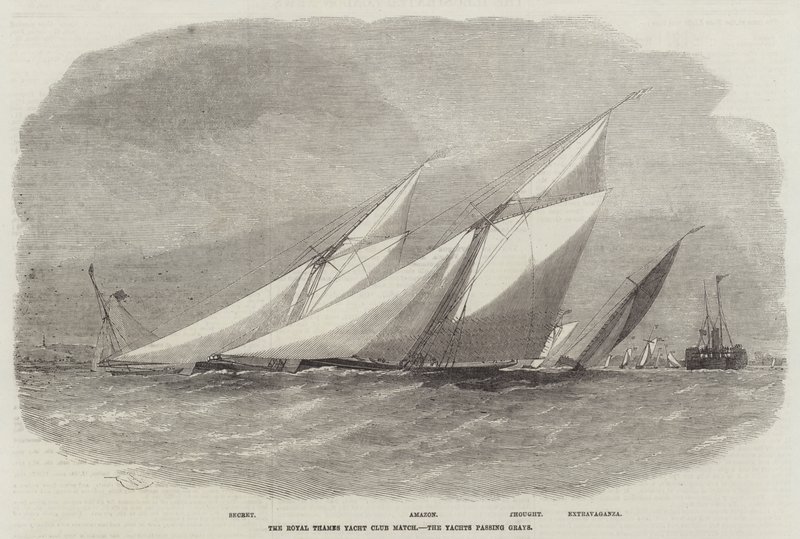 The Royal Thames Yacht Club Match, the Yachts passing Grays by Edwin Weedon