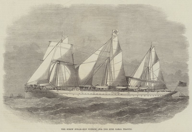 The Screw Steam-Ship Viceroy for the Suez Canal Traffic by Edwin Weedon