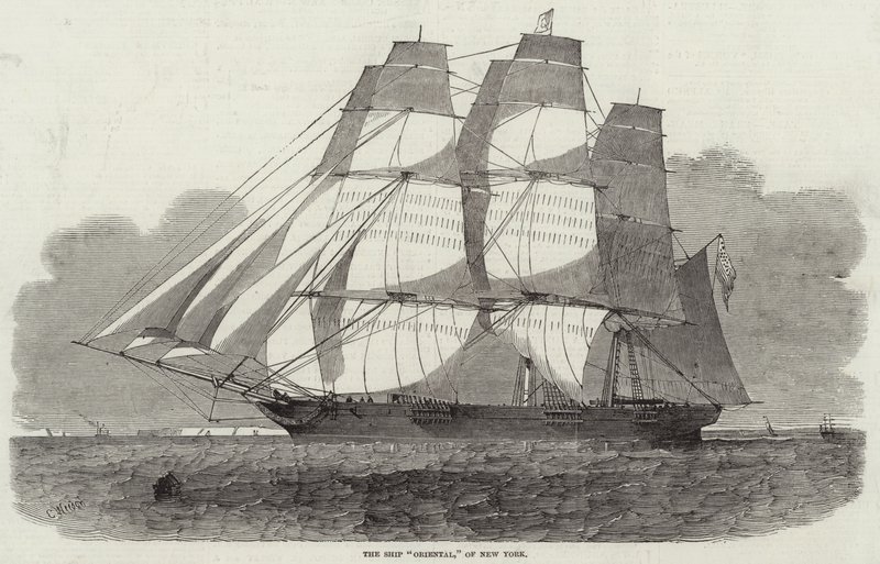 The Ship Oriental, of New York by Edwin Weedon