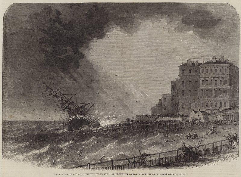 Wreck of the Atlantique, of Nantes, at Brighton by Edwin Weedon