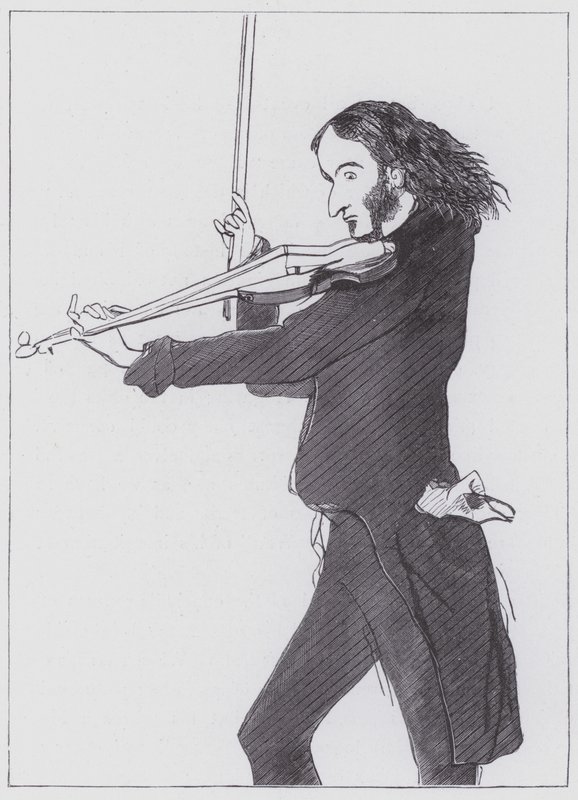 Nicolo Paganini by Edwin (after) Landseer