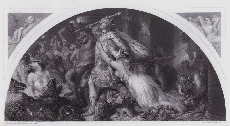 Rout of Comus and his Band by Edwin (after) Landseer