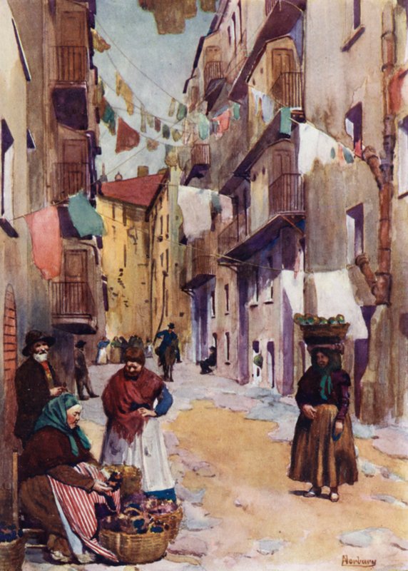 Corsica: Houses, Ajaccio by Edwin Arthur Norbury
