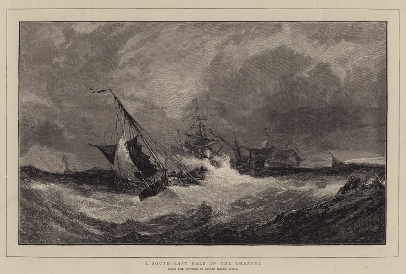 A South-East Gale in the Channel by Edwin Hayes