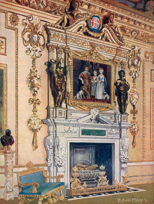 Chimneypiece in the Double Cube Room, Wilton House by Edwin John Foley