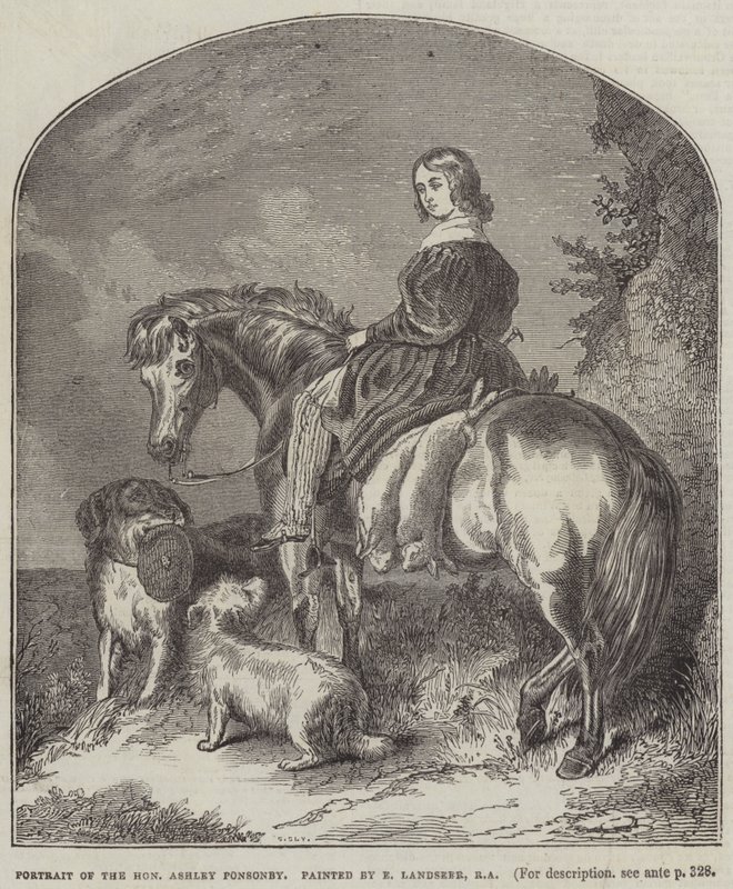 Portrait of Honourable Ashley Ponsonby by Edwin Landseer