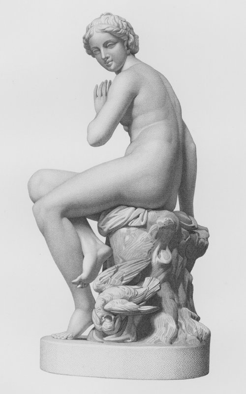 A Nymph Surprised (engraving) by Edwin Roffe