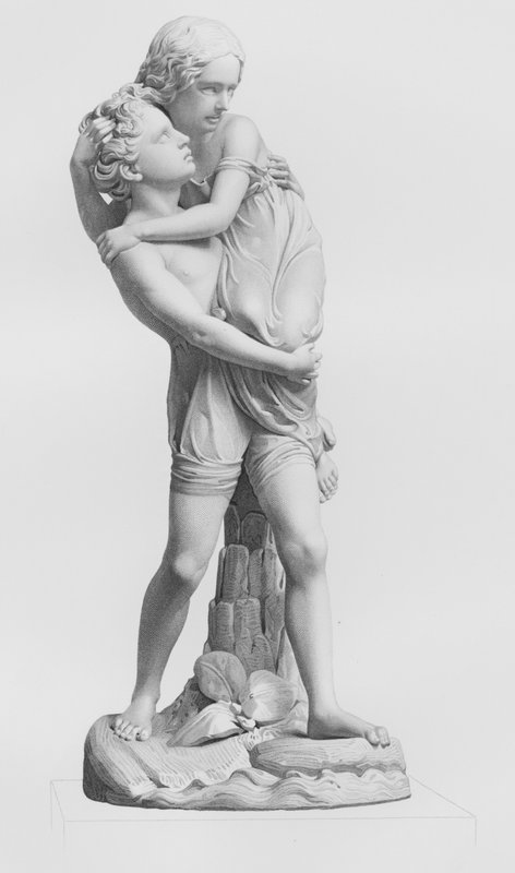 Paul and Virginia, engraved by E Roffe from the group by W C Marshall, RA by Edwin Roffe