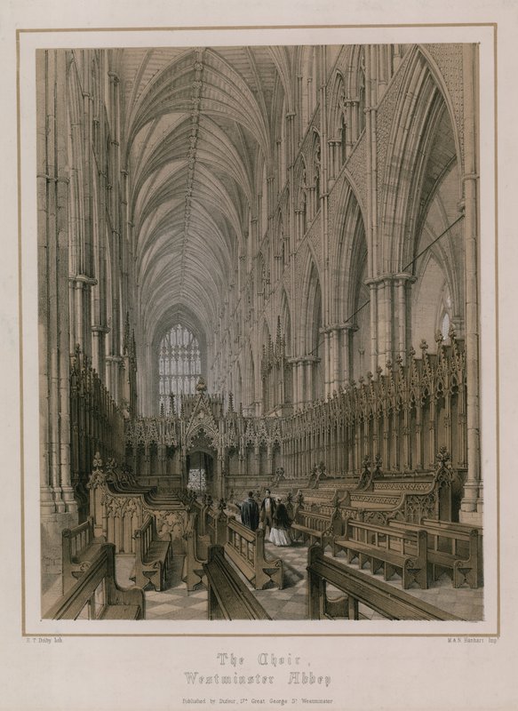 The Choir, Westminster Abbey, London by Edwin Thomas Dolby
