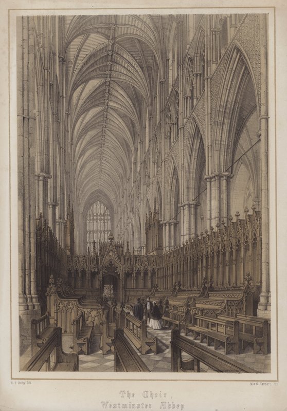 The choir, Westminster Abbey, London by Edwin Thomas Dolby