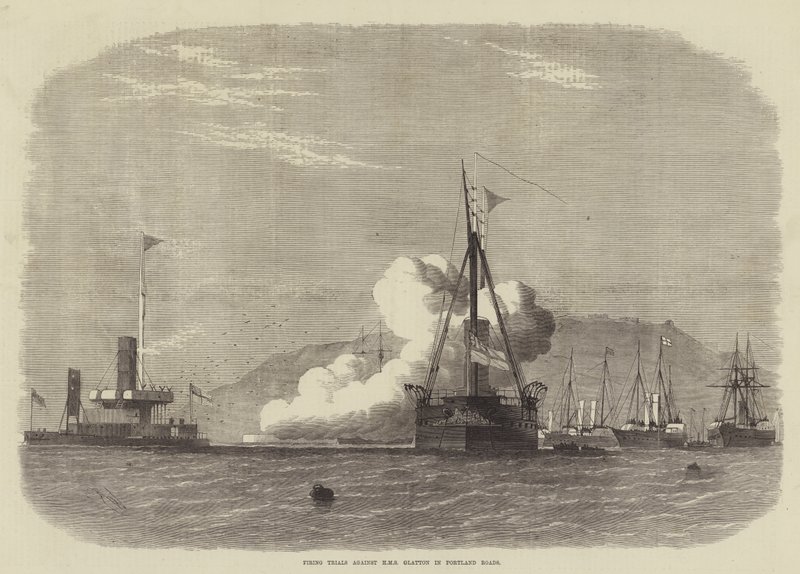 Firing Trials against HMS Glatton in Portland Roads by Edwin Weedon