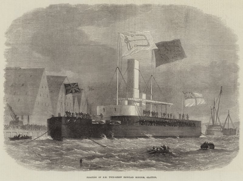 Floating of HM Twin-Screw Ironclad Monitor, Glatton by Edwin Weedon