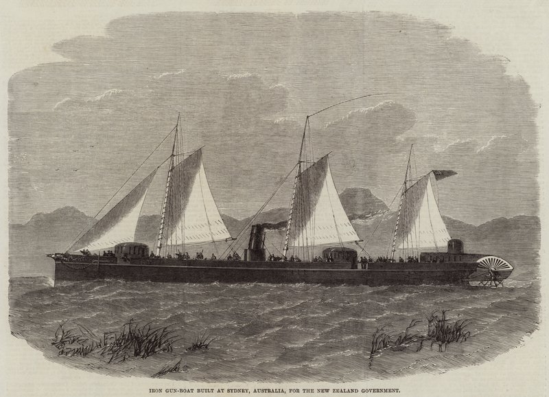 Iron Gun-Boat Built at Sydney, Australia, for the New Zealand Government by Edwin Weedon