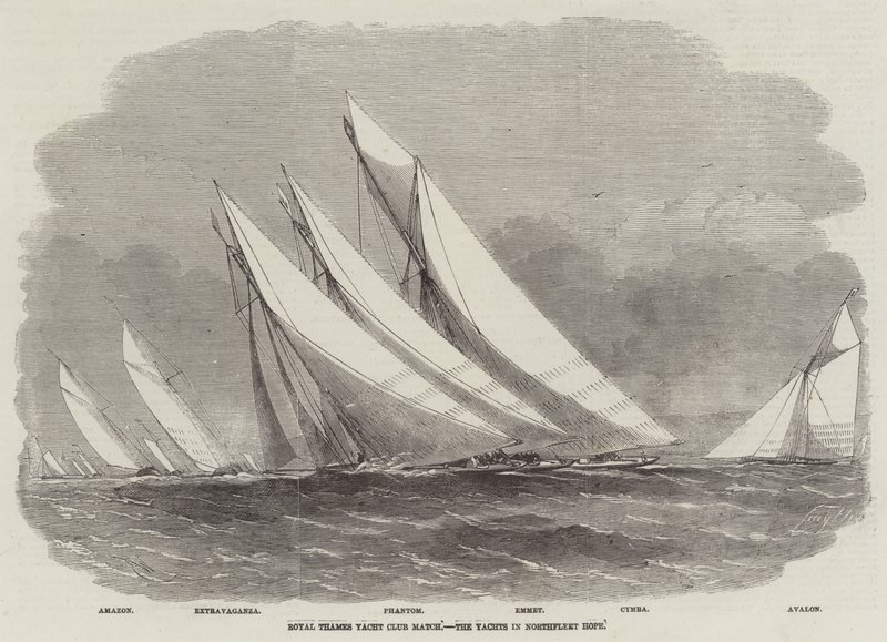 Royal Thames Yacht Club Match, the Yachts in Northfleet Hope by Edwin Weedon