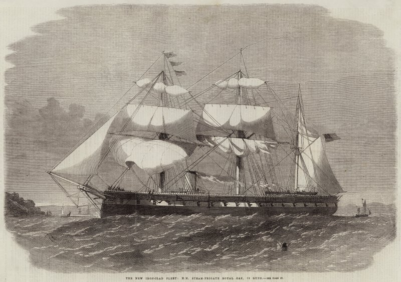 The New Iron-Clad Fleet, HM Steam-Frigate Royal Oak, 32 Guns by Edwin Weedon