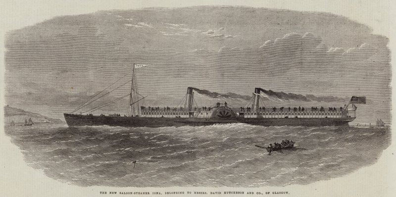 The New Saloon-Steamer Iona, belonging to Messers David Hutcheson and Company, of Glasgow by Edwin Weedon