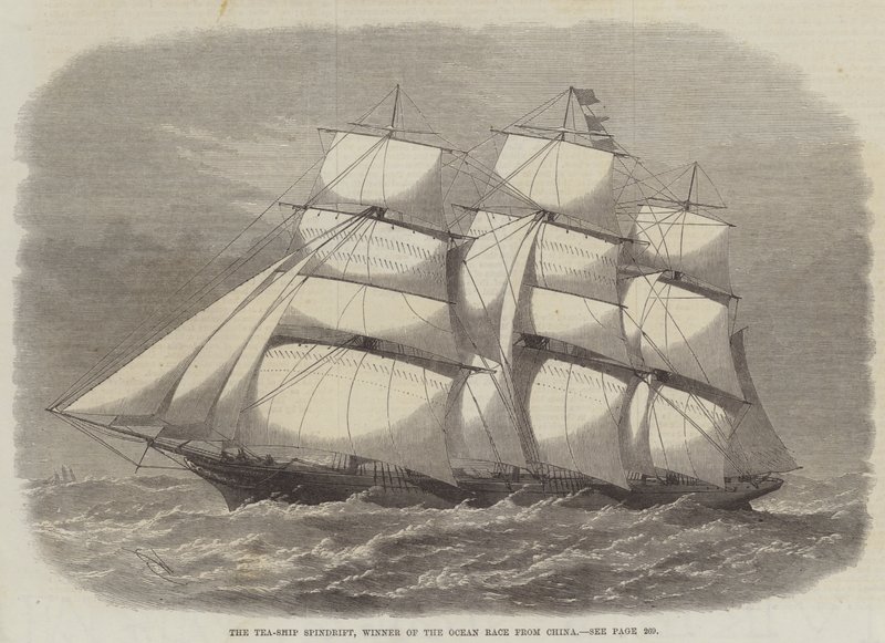 The Tea-Ship Spindrift, Winner of the Ocean Race from China by Edwin Weedon