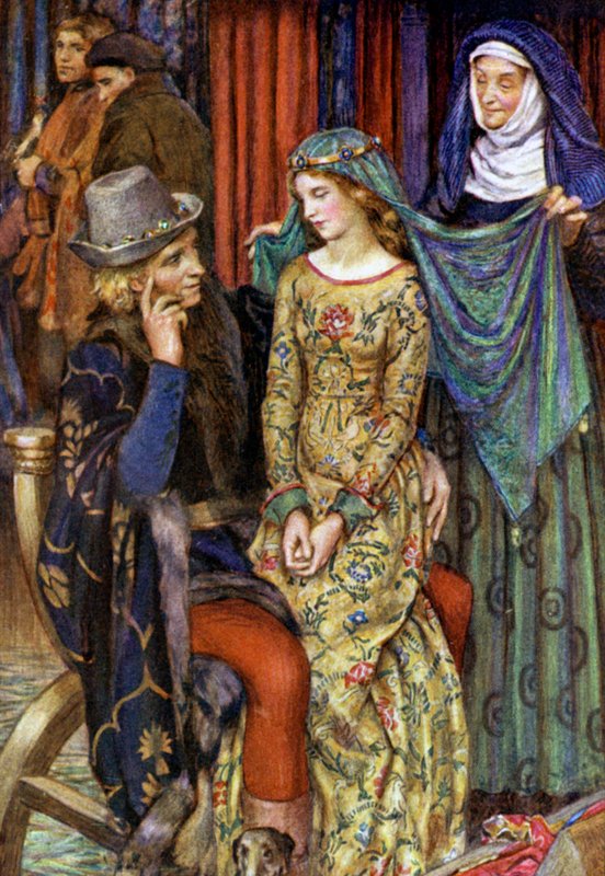 Illustration for Idylls Of The King by Alfred Lord Tennyson by Eleanor Fortescue Brickdale