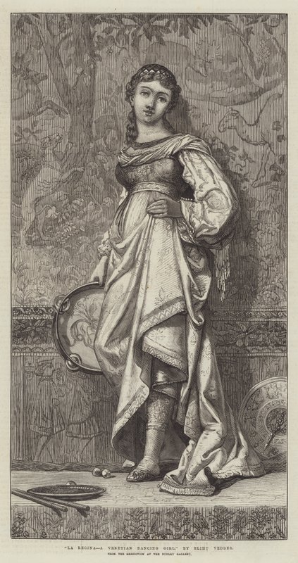 La Regina, a Venetian Dancing Girl by Elihu Vedder